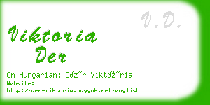 viktoria der business card